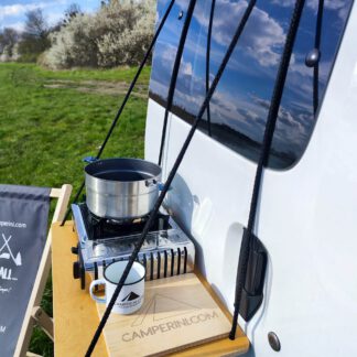 CAMPERINI SHELF – Uniwersalna Wisząca Półka/Stolik dla Kempingów, Vanlife i Ogrodu