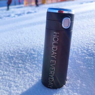 CAMPERINI THERMAL MUG – Kubek Termiczny z LCD, Idealny na Kawę i Herbatę dla Podróżników i Miłośników Outdooru